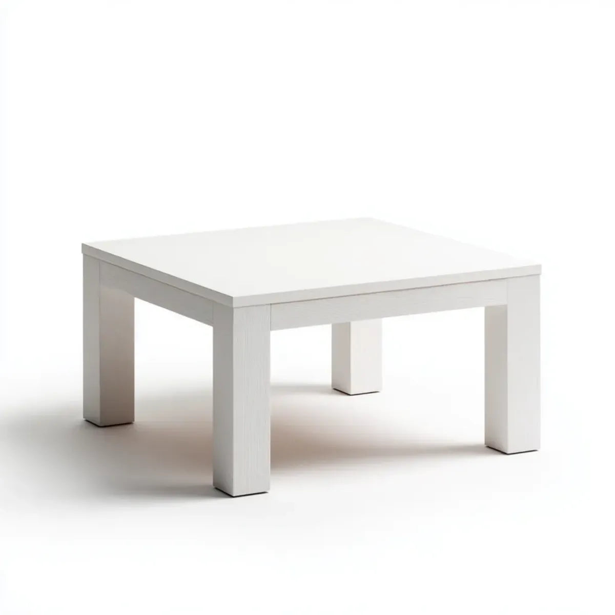 Table d’appoint carrée blanche 55 x 55 x 45 cm en panneaux de particules